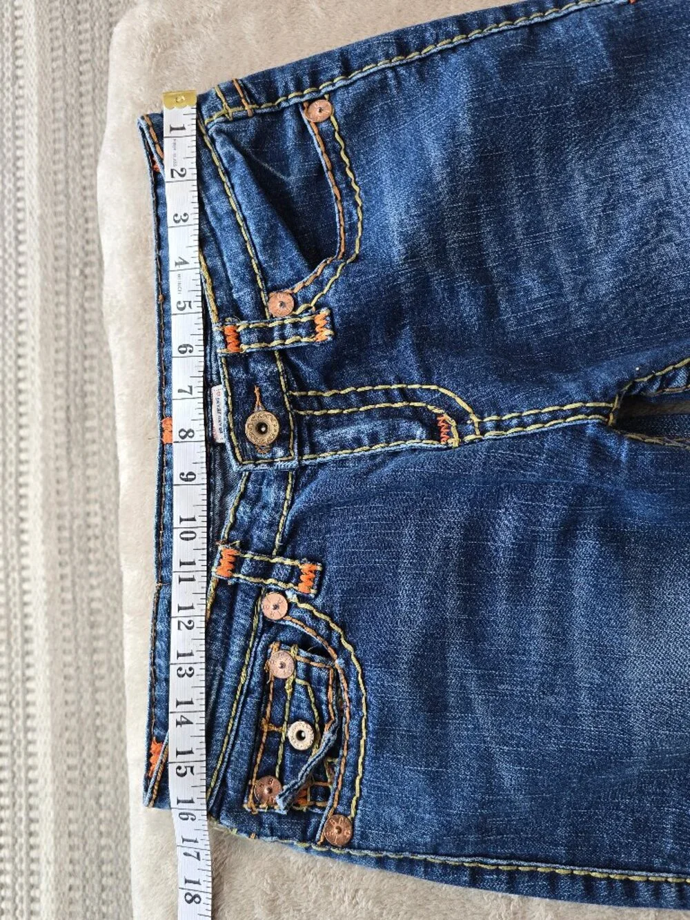 True Religion | Jeans | Vintage Y2k Joey Super T Low flare, stitching - Picture 6 of 9